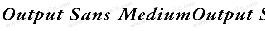 Output Sans MediumOutput Sans Mediu字体转换